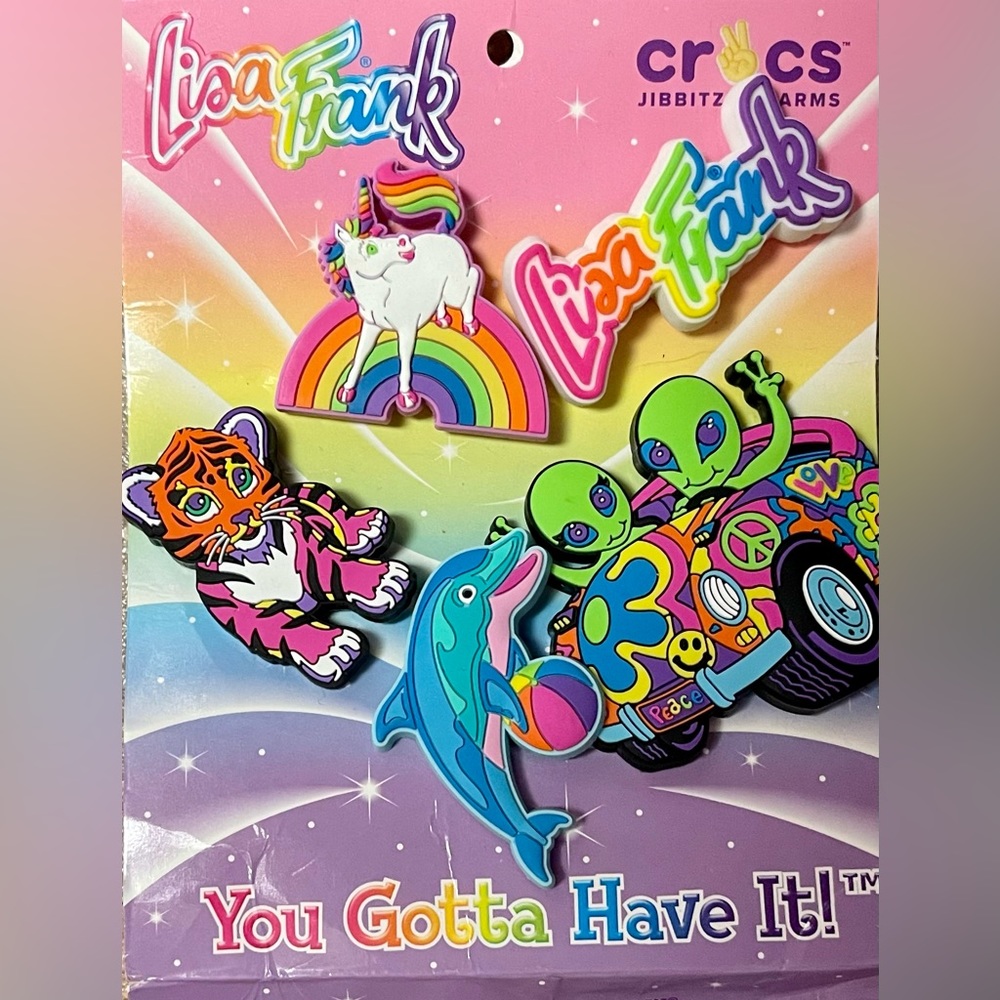 Lisa Frank croc charms